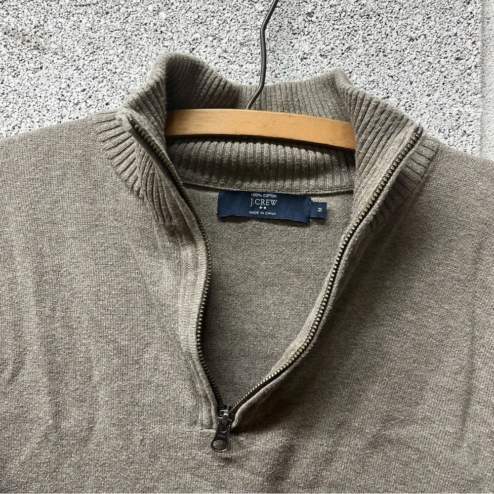 J. Crew Cotton Half Zip Sweater